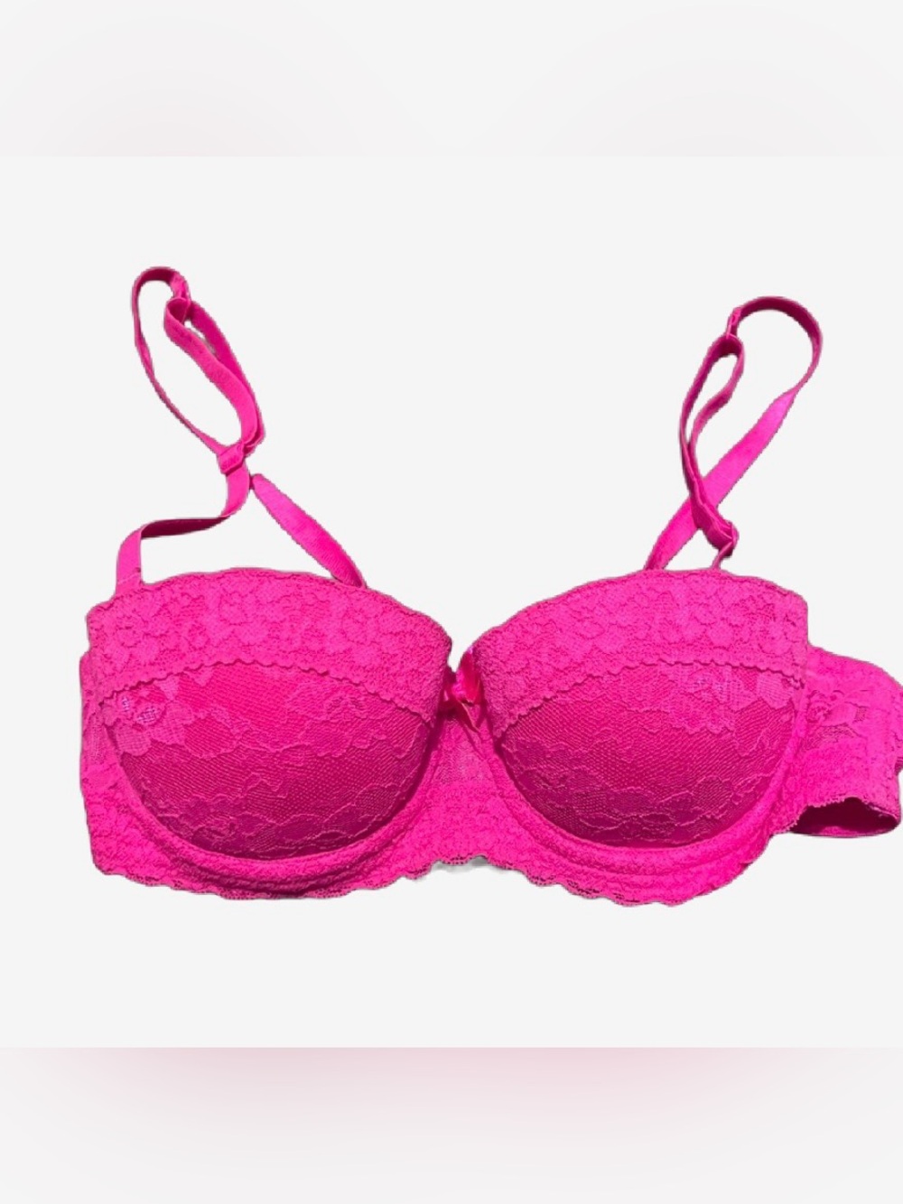 La SENZA Bright Pink Lace Balconette Bra
